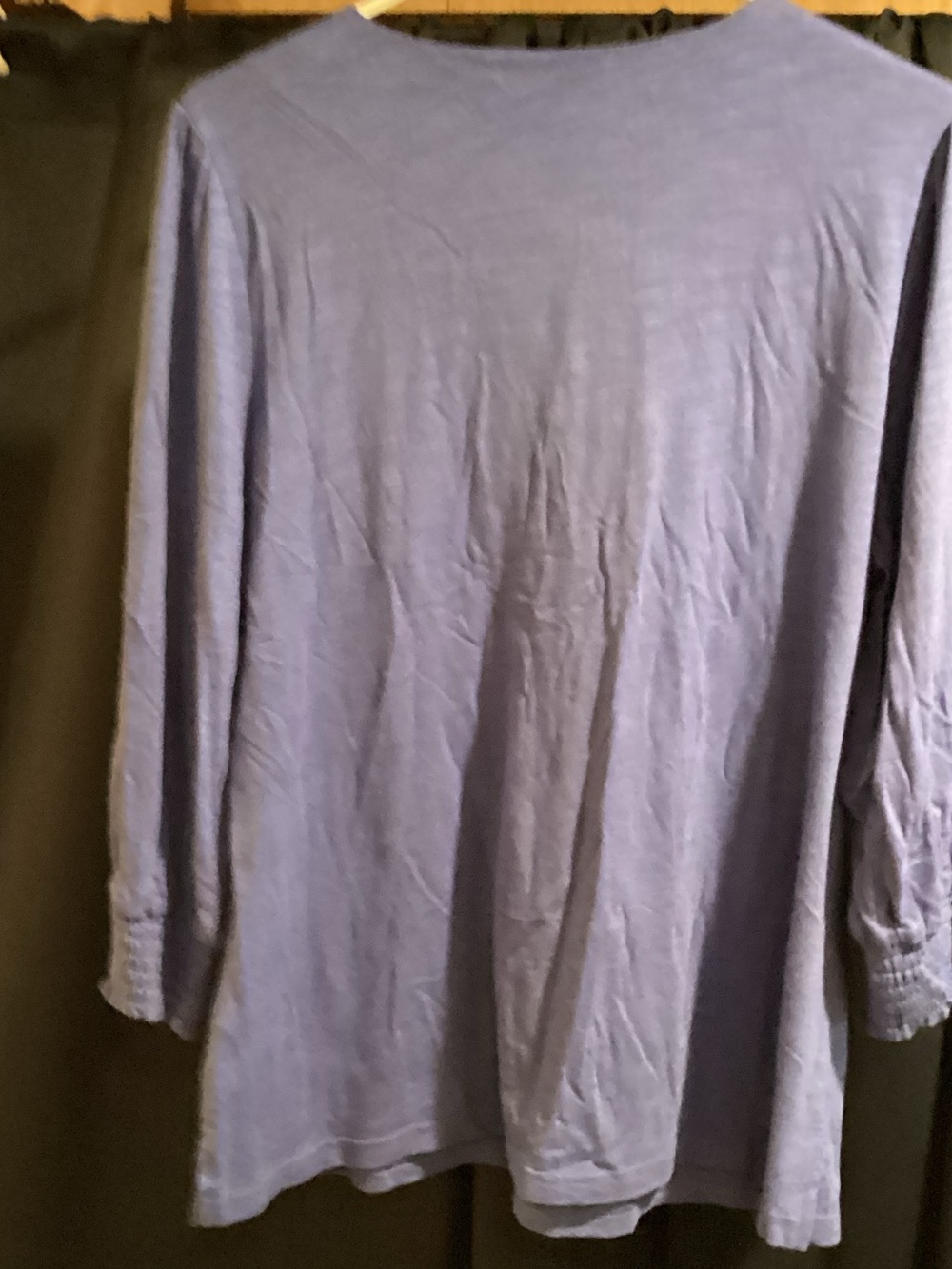 Quacker Factory Violet Embroidered V-Neck Tunic - Picture 5 of 5